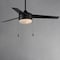 Maxim Lighting Trio 52'' 3-Blade Fan w Pull Chain, Black/Walnut 89906FTBKWN - alternate 2